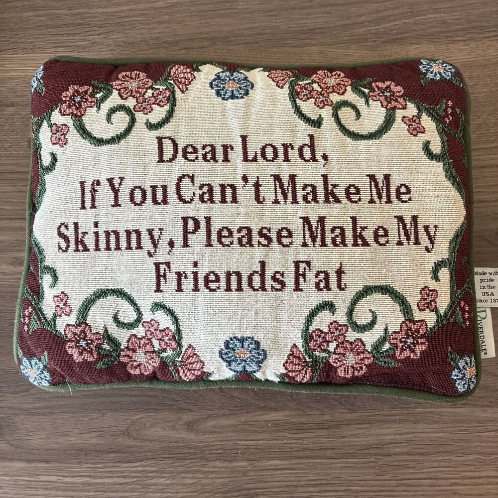 Vintage Riverdale Pillow Decorative Funny Pillow, Decor, Needlepoint Style, USA